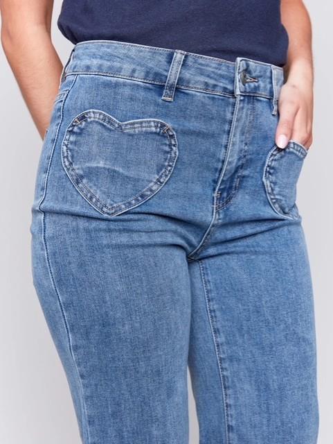 Heart Patch Pocket Jeans