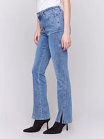 Front Slit Bootcut Jeans