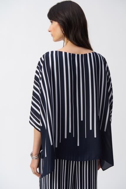 Abstract Print Poncho Top