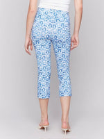 Printed Cropped Cuffed Pants