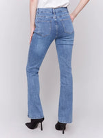 Front Slit Bootcut Jeans