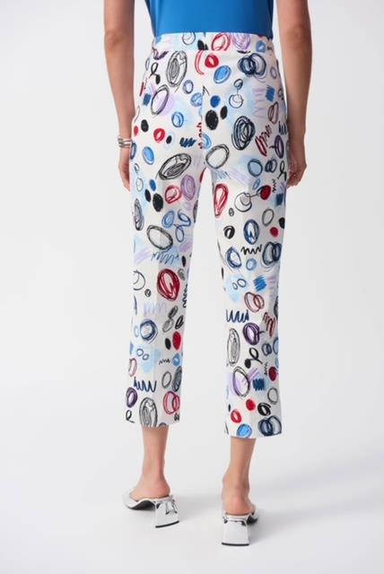 Abstract Print Crop Pants