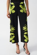 Knit Floral Print Culotte Pants