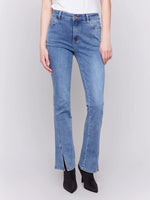 Front Slit Bootcut Jeans