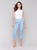 Printed Cropped Cuffed Pants